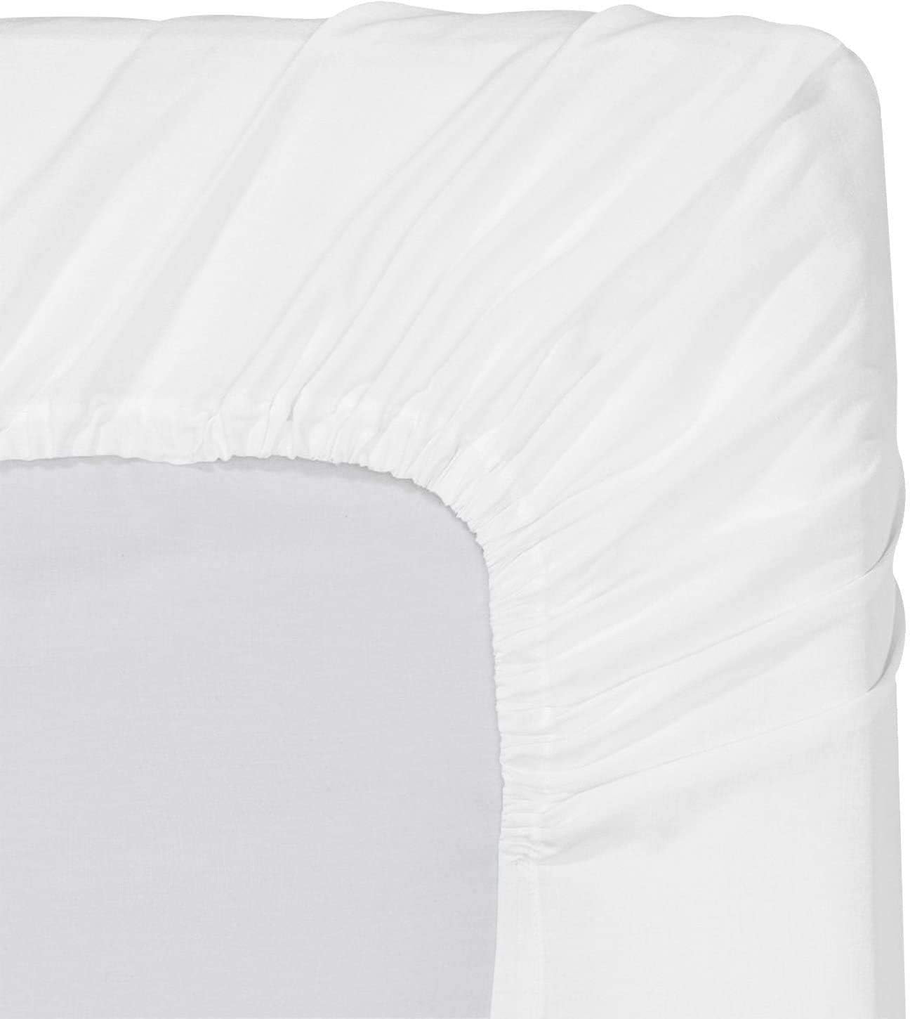 Fitted Sheets 46cm Depth - 800 Thread Count - 100% Egyptian Cotton Hotel Sateen Quality Bedding - White - King - Image 5