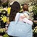 Cuddle Mimi Hospital Bag for Women Labor Delivery – Baby & Toddler Duffle Bag in Quilted Nylon with Cotton Padding - for Labor and Delivery Essentials |2 PCS Set |Baby Blue