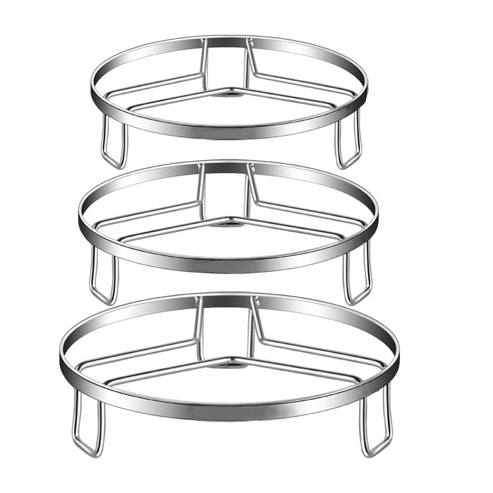 ZSUIQIN 3 Pcs Stainless Steel Insert Grid,Round Steaming Rack,Stainless Steel Roasting Rack,for Indoor, Outdoor, Camping, picnics, barbecues, Cake Cooling Racks, Bread Drying nets