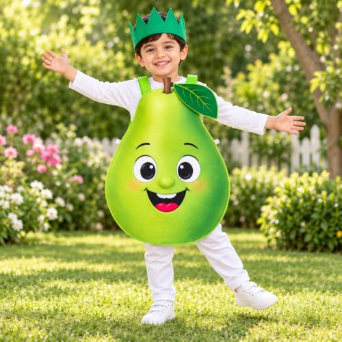 Image of Raj Costume Kids Fruit & Vegetable Fancy Dress Costume | Soft Felt Fruit and Vegetable Cutout Costume for Boys & Girls | School Annual Function