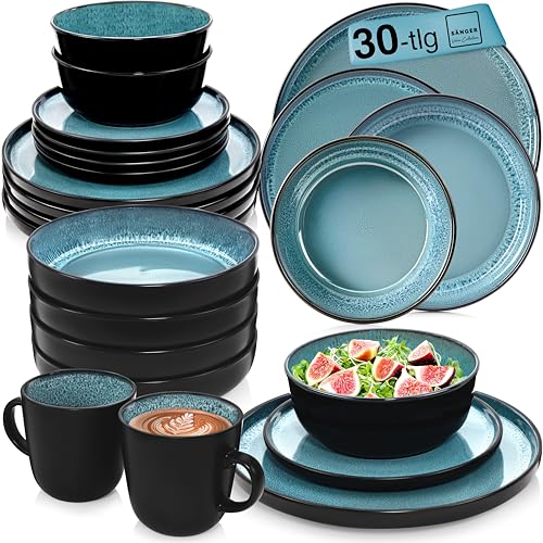 SÄNGER Vigo | Kombiservice 6 Personen, Teller Set Kaffeebecher...