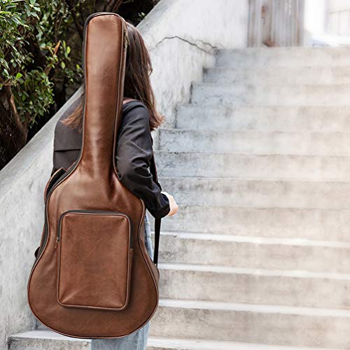 FARUTA Sac de guitare de 40/41 pouces réglable à double sangle pour guitare acoustique avec poche de poignée, housse… - Les Beatles, Paul McCartney, John Lennon, RIngo Starr, George Harrison FARUTA Sac de guitare de 40/41 pouces réglable à double sangle pour guitare acoustique avec poche de poignée, housse… – Image 3