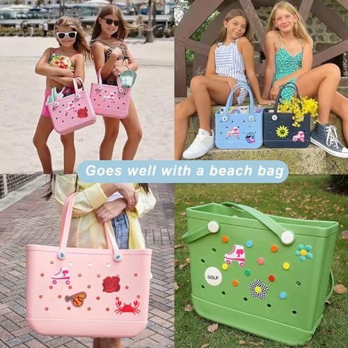 Image of Lckaey Rubber Beach Bag Accessories-PVC Rubber Totes organizer Sport Charms- for Purse Bogg Inserts