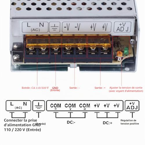 Alimentation 5V 30A transformateur AC DC 150W de commutation - 5