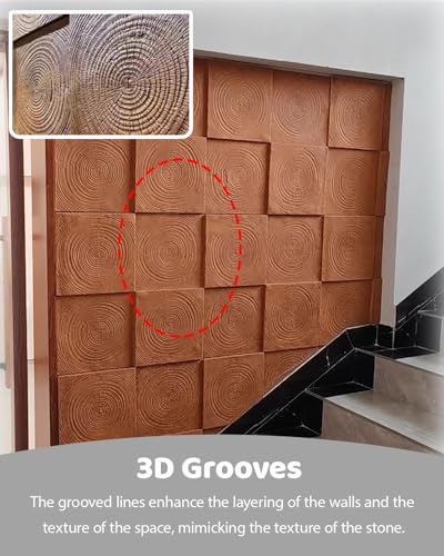 Panneaux muraux 3D grain de bois habillage mural de design pour salon
