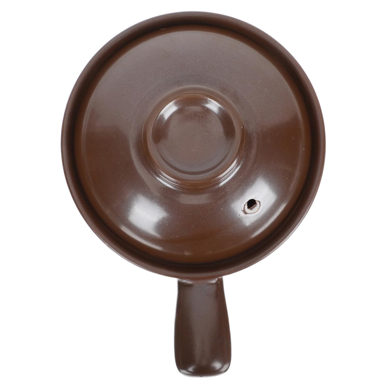 Cabilock Cazuela de Barro para Cocina Casera Asa Lateral y Tapa Ventilación, Olla Multifuncional de Barro para Guisar Rápido y Cocinar Fideos y Sopas en Casa o Tienda
