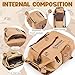 Rantonly ​​Canvas Backpack with Keychain, Vintage Travel Laptop Daypack for Men & Women, Casual Brown Bookbag Rucksack​​ (drawstring)