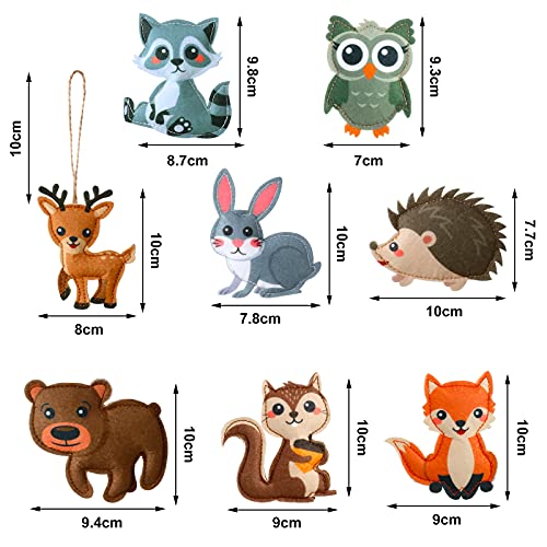 8 Pieces My Forest Friends Christmas Ornament Set Animals Craft Kit, Felt Woodland Decor Cute Animals Christmas Tree Decor For Home Party Decorations #TOP1