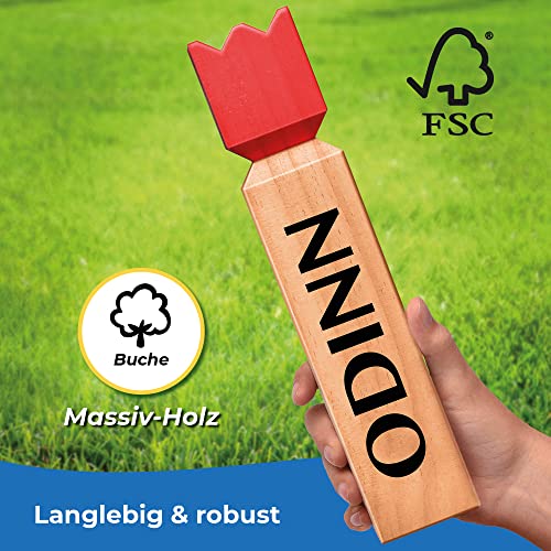 Kubb Toyfel Schwedenschach XXL Odinn – Spiel für drinnen und draußen