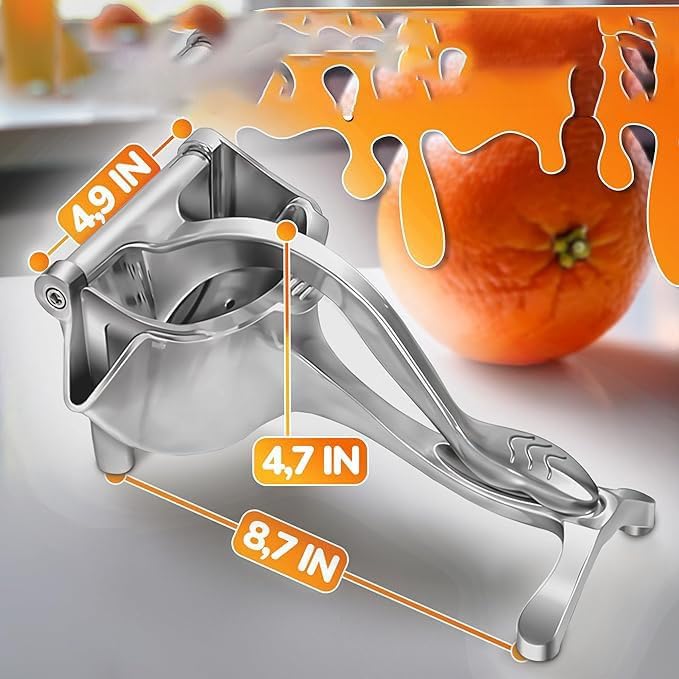 Miniatura 7 de Exprimidor manual, 1 unidad versátil exprimidor de limón, de acero inoxidable, duradero y portátil, extractor de jugo de frutas para aventuras al
