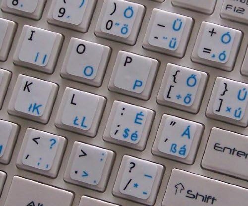 MAC English Hungarian Keyboard Sticker White Background image 4