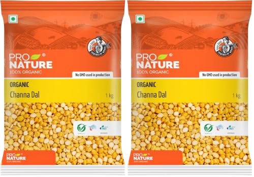 Image of Pro Nature 100% Organic Channa Dal, 1kg (Pack of 2)