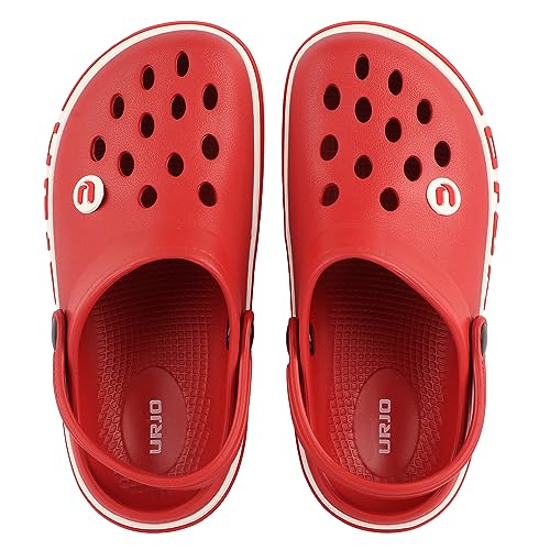 Image of URJO Streak Kid's Clogs /Sandals with Adjustable Back Strap Ultra Soft & Flexibility Anti Skid Comfortable Waterproof Daily Mules Clogs /Sandals Boy's & Girl's