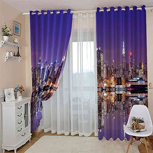 Rideau isolant thermique et phonique violet 200x160 protégeant du bruit - 4