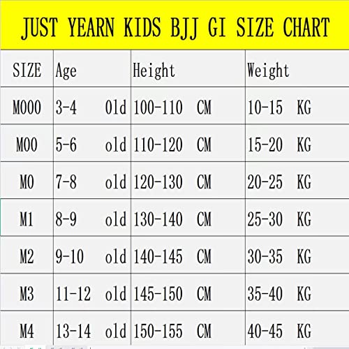 Just Yearn BJJ GI 37-WHITE-M1 Kids Bjj Gi, Youth Ibjjf Children’S Students Brazilian Jiujitsu Gi Kimono Pre-Washed Fabric Belt Not Included. thumb #5