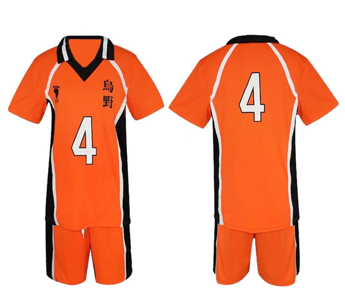 COMING Karasuno Uniform Shouyou Hinata Halloween Cosplay Costume Shirt Shorts Volleyball Jersey