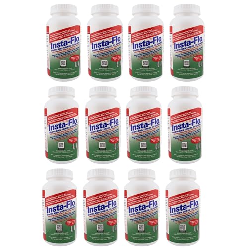 Thrift Marketing Insta-Flo IS-100 Drain Cleaner – Professional Odorless Drain Opener, 1 lb Bottles, Case of 12