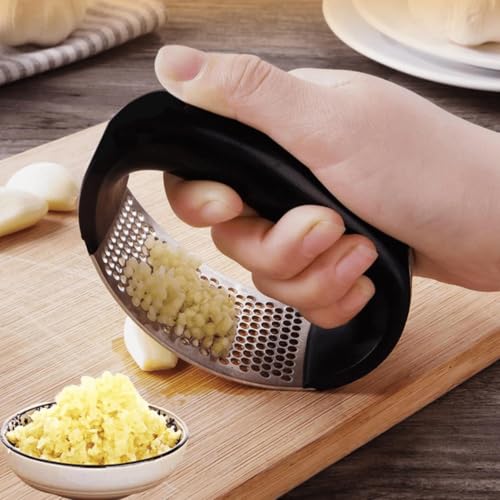 Image of Premium Corn Peeler & Garlic Press Combo Set | Stainless Steel Corn Stripper & Heavy Duty Garlic Crusher | Kitchen Tool Set.