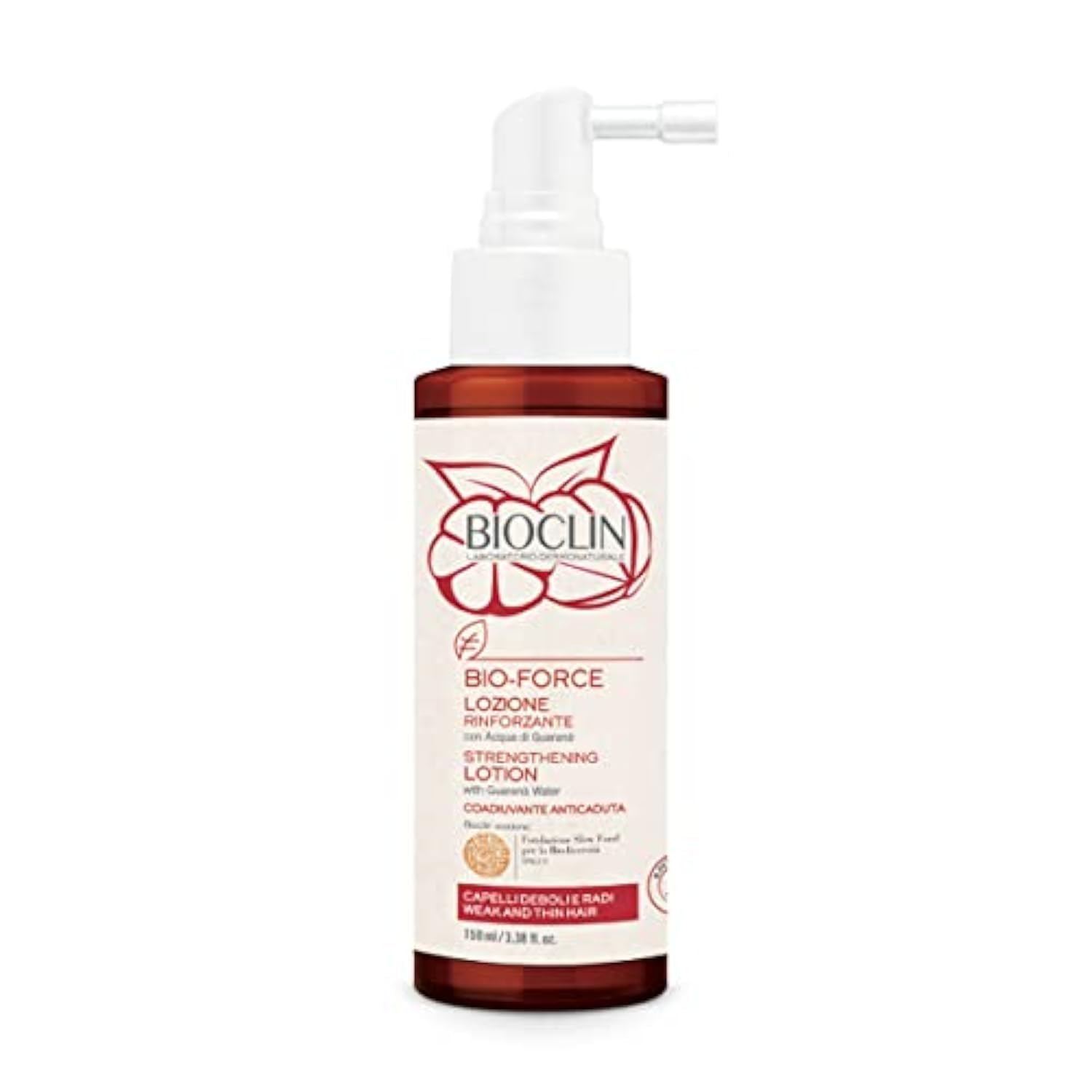 BioClin Spray Lozione Rinforzante per Capelli Indeboliti, 150ml con Acqua di Guaranà e Vegetal Complex, Unisex