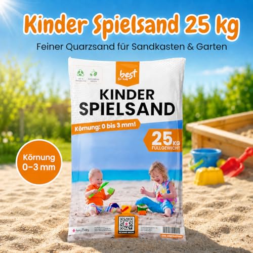 Best for Kids Spielsand | Feiner Quarzsand | Sandkasten Kinder Garten