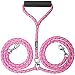 Peteast Dual Double Dog Leash No Tangle W Soft Handle for Two Dogs - Pink