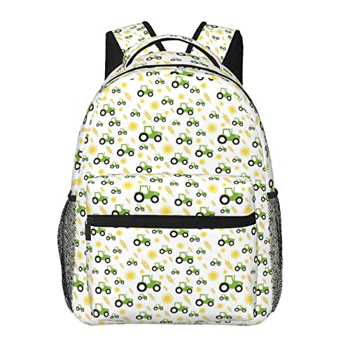 Sac à dos ordinateur portable solide motif tracteur pour homme et femme