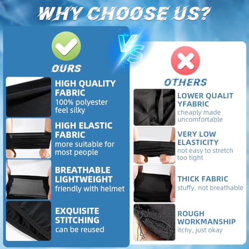 Image of Proberos Ice Silk Arm Sleeves & Balaclava Face Mask UV Protection Face Mask Neck Gaiter Breathable Mesh Unisex Outdoor Cover Arm Sleeves for Riding,Driving,Running
