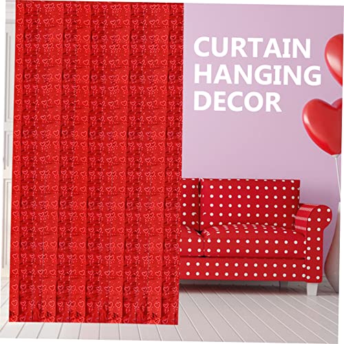 OSALADI 6 Peças cortina de chuva material de festa vermelho cortina de papel alumínio cortinas de ja