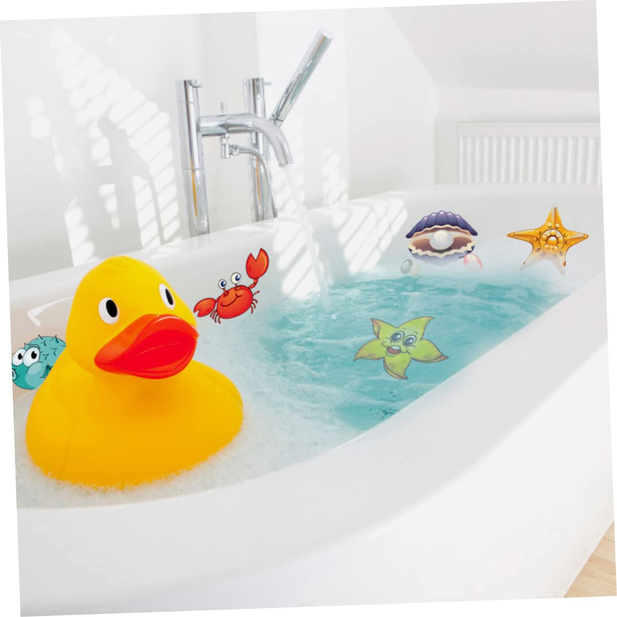 FOMIYES 4juegos Pegatinas Antideslizantes De Animales Marinos para Baño Decoración Infantil para Bañera Fáciles De Pegar y Quitar Diseño Atractivo