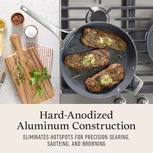 Calphalon® Premier Ceramic Nonstick 12" Frying Pan with Lid, Midnight Blue Calphalon Premier Ceramic Nonstick 12 Frying Pan with Lid Midnight Blue