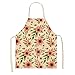 Grembiule Cucina Uomo, Masterchef Grembiule Stampa Floreale Vintage Cotone Lino Antivegetativa Grembiuli Da Cucina Per Donna Grembiuli Da Cucina Divertenti Per Uomo Bambino Adulto Casa Giardino Grem