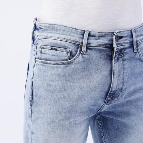 Image of BASICS Cotton Stretch Men's Jeans | Smart Casual Denim | Ultra-flexible stretch cotton denim. Modern style. Durable, breathable & built for all-day travel comfort.