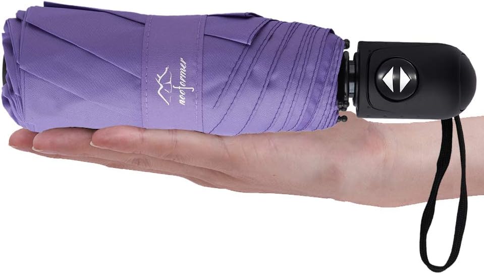 NOOFORMER Compact Mini Travel Automatic Windproof Umbrella Auto Open/Close Small Lightweight Folding Rain Umbrellas for Women Men Kids