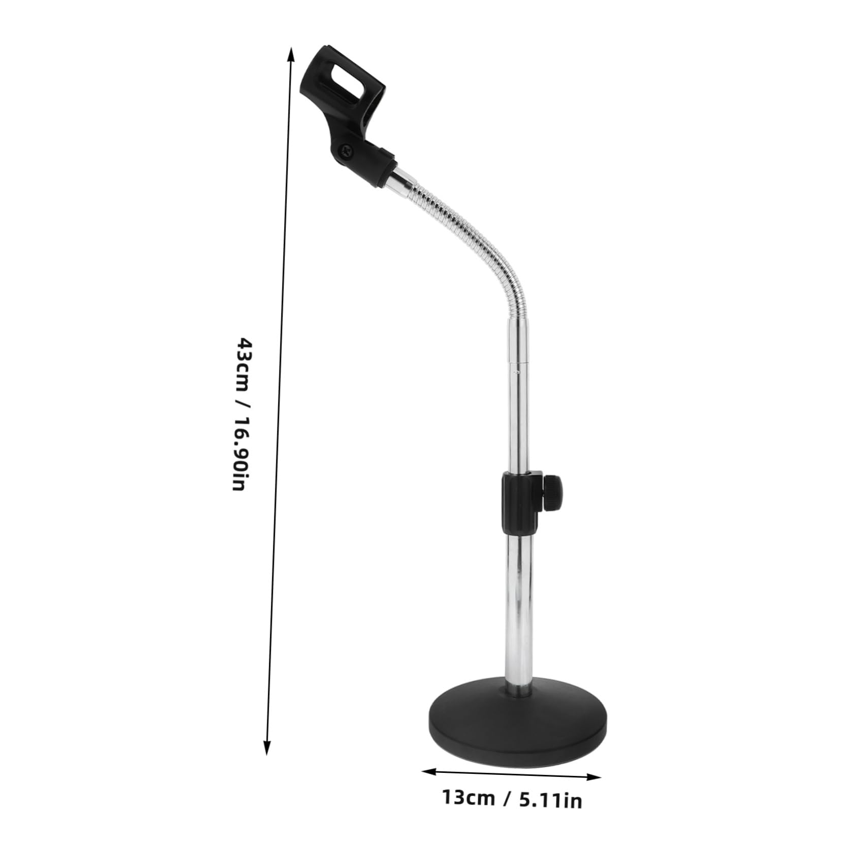 Supporto Microfono Da Tavolo Con Braccio Regolabile e Base Rotonda Pesante Stand Microfono Portatile Per Meeting e Live Broadcast Stabile Ed Elegante
