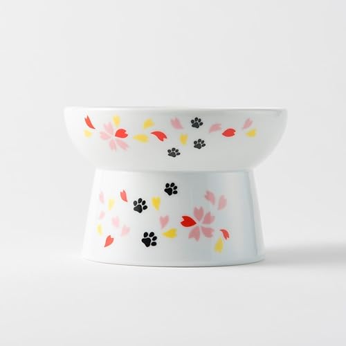 Miniatura 5 de Necoichi Cuenco elevado de comida para gatos Cuenco elevado de cerámica para fatiga de bigotes y cuello, apto para lavavajillas y microondas