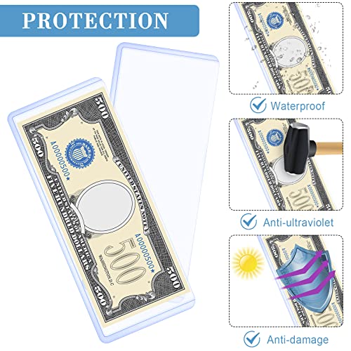 30 Pieces Bill Clear Holders Currency Pvc Holder Transparent Bill Sleeves Currency Bill Display Holder For Regular Bills Protector Case Supplies, 6.5 X 2.9 Inch #TOP3