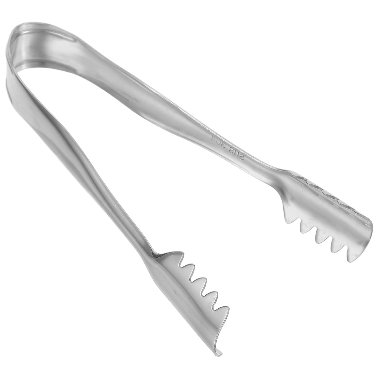 Cabilock Stainless Steel Multi Function Food Tongs Ice and Sugar Cube Gripper for Desserts Bread and Camping Use Comfortable Skid Design Stainless Steel Construction