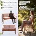 Casaria® Gartenbank Wetterfest Holz FSC®-Zertifiziert 320kg Belastbar 2-Sitzer Armlehne Rückenlehne 120x60cm Garten Balkon Holzbank Eukalyptus Braun