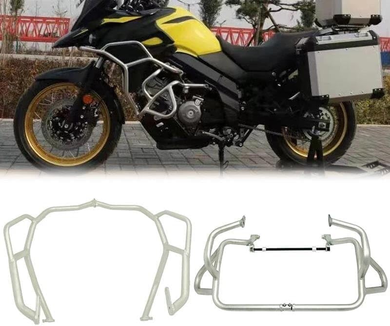 Pare-chocs réservoir Suzuki Vstrom 650 2019 structure acier noir robuste - 3