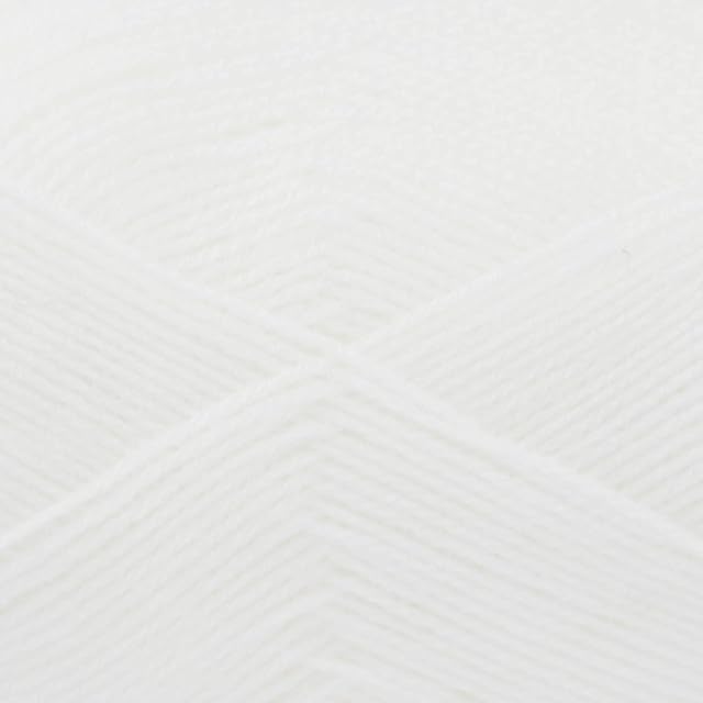 King Cole Big Value Baby 4 Ply Yarn 100% Acrylic 4ply Knitting Wool 100g Ball (White - 1)