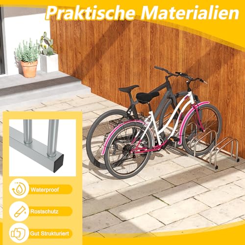 Acier fixation sol mur support vélo 6 places durable résistant aux intempéries - 4