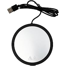 USB暖杯器, 热杯垫为办公桌, 便携式电动杯温暖器USB, 咖啡加热器垫, 为茶咖啡水牛奶可可, 为家庭和办公室（黑色）