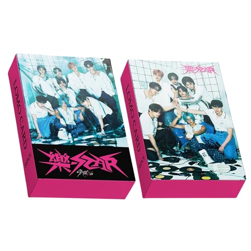 Stray Kids Lot de 55 cartes photo Stray Kids Rock Star 8ème Mini album KPOP Straykids Rock Star Cadeau pour les fans et fille Felix Hyunjin