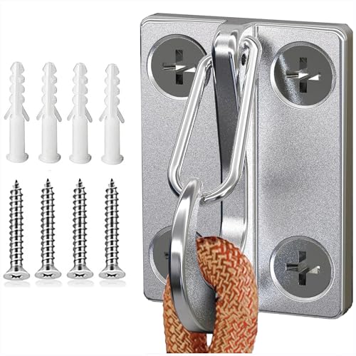 ZENGSUSU Heavy Duty Stainless Steel Dog Tie Out Mounted Wall Hook - Secure Dog Leash Parking Indoor&Outdoor, Rustproof Practical Lead Management for Dogs Up to 500lbs
