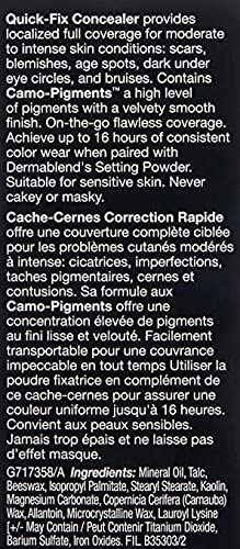 Dermablend Quick Fix Full Coverage Cream Concealer Stick , Fast & Easy Pecision Coverage With All Day Hydration, Multi-Tasking Concealer For Dark Circles, Acne, And Scars #TOP7