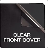 Vista 3 de Oxford tapa delantera para informes, de lino transparente, tamaño carta, 5 unidades, Negro