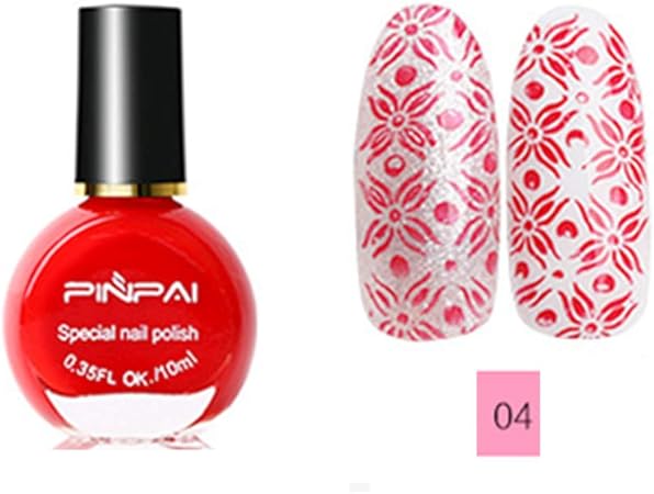 Amazon 1ボトル スタンプ専用マニキュア 赤 スタンピングネイルアートネイルカラー スタンプネイル専用ポリッシュ10ml Innail マニキュア ネイルポリッシュ 通販