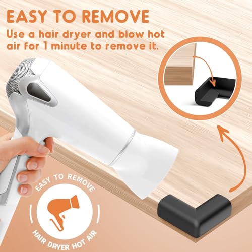 Septeamay 12 Stück Kantenschutz Baby Selbstklebend, Eckenschutz Baby mit Schaumstoff, Stoßschutz Kindersicherung für Tischkanten und Scharfe Stellen, Tischeckenschutz Kinder mit Stark Kleber, Weiß