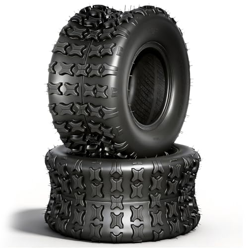 TRIBLE SIX 22x10-10 ATV/UTV Tires, 22x10x10 All-Terrain Mud & Trail Tires, 6PR Tubeless, Puncture Resistant, Non-Directional Tread, Set of 2