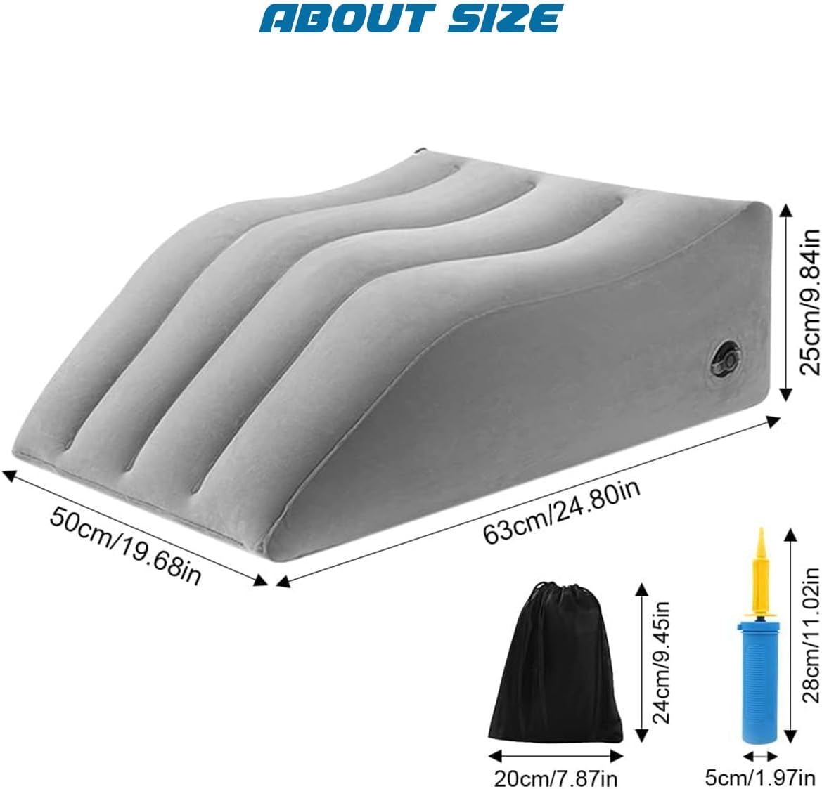 Leg Elevation Pillows for After Surgery, Inflatable Leg Elevation Wedge Pillow for Sleeping, Portable Leg Wedge Pillow for Swelling, Leg Pillow for Knee Surgery Recovery